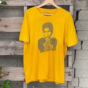 Muhammad Ali yellow graphic t-shirt